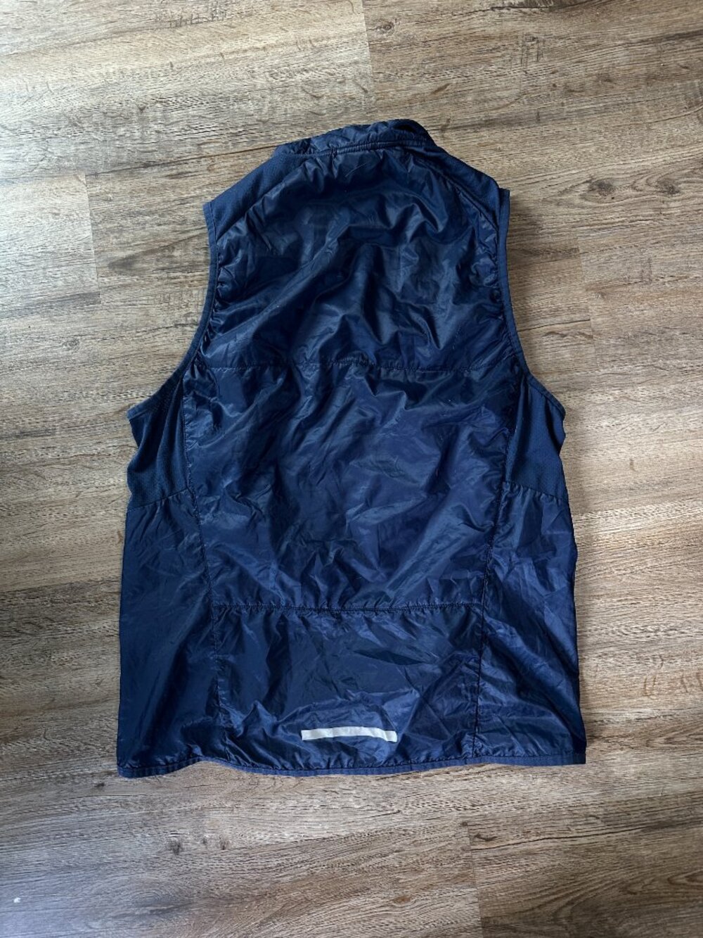 Nike Running Vest Womens Medium Blue Lightweight Zip Athletic - Picture 3 of 3